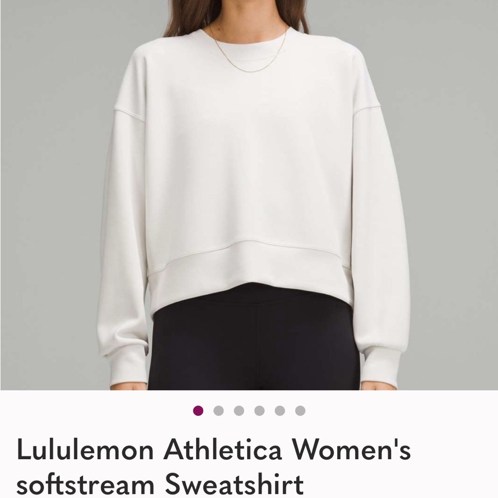 NWOT Lululemon soft stream cropped Sweatshirt